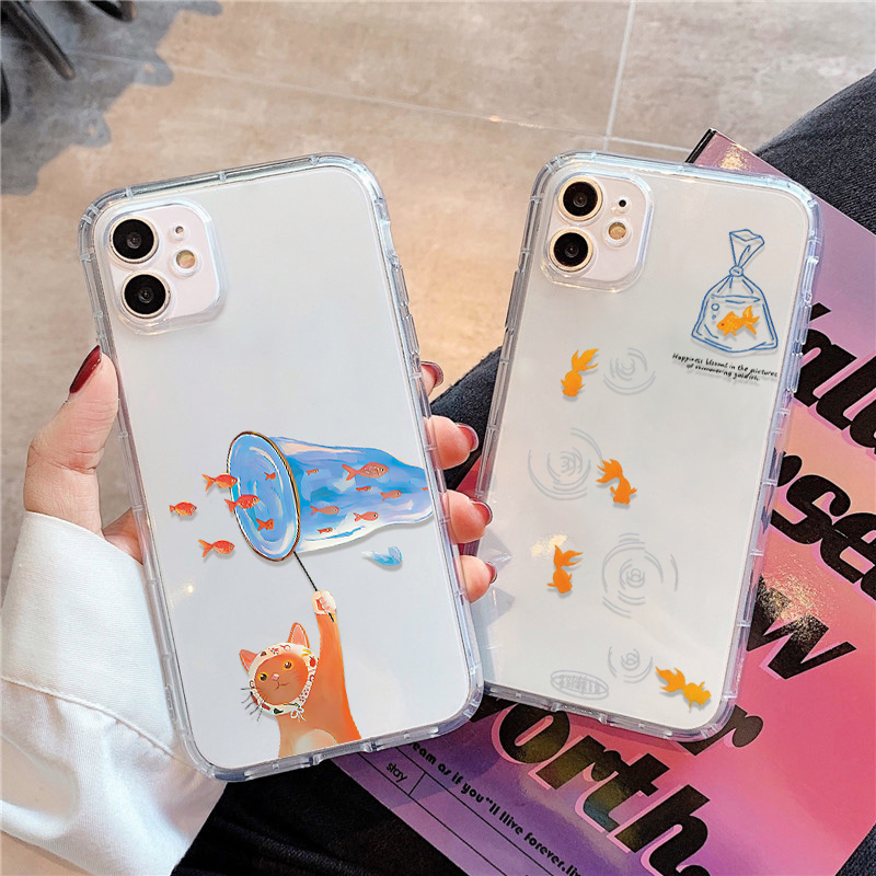Phone Cases Iphone 12 - Adorável peixes claro caso de telefone