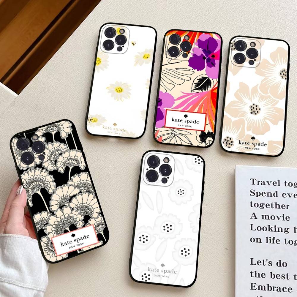 Phone Cases Kate Spade - Capa de Telefone Preta Macia K-Kate
