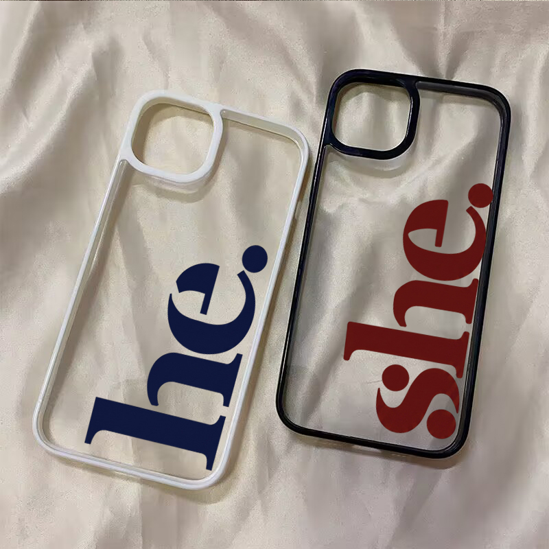 Phone Cases Shein - Capa de Celular Antichoque He She
