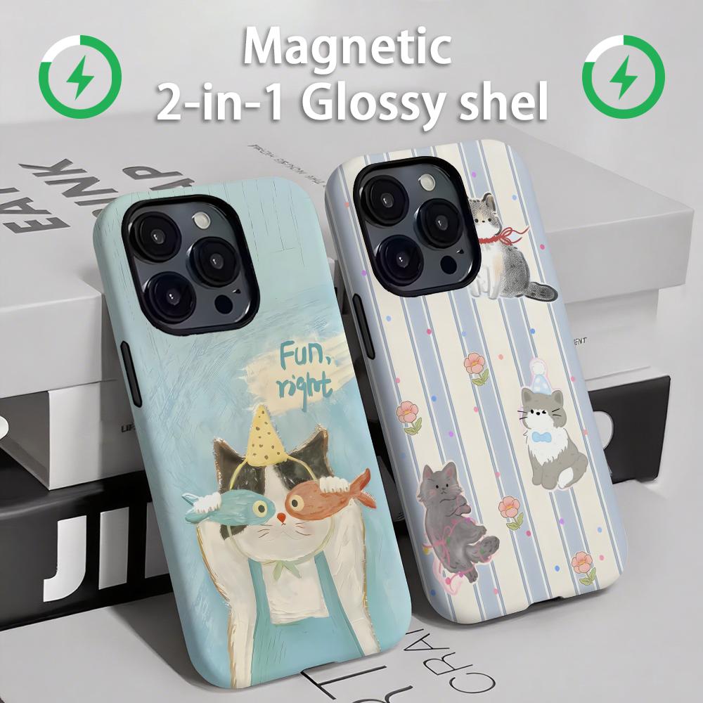 Phone Cases Iphone 15 Pro Max - Gatos e cães bonitos caso de
