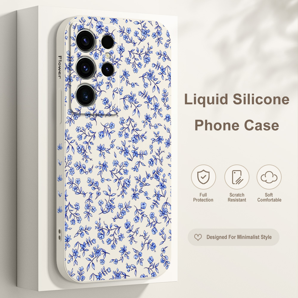 Phone Cases Samsung S25 Fe - Capa de Telefone Floral Torcida para