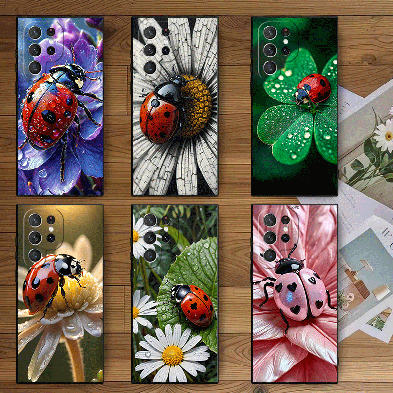 Phone Cases Shein - Capa de Celular Macia Joaninha Vermelha