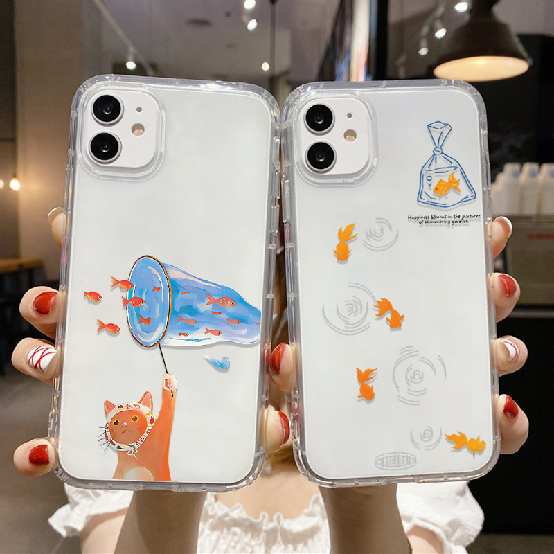 Adorável peixes claro caso de  - Phone Cases Iphone 12 avaliação e preço