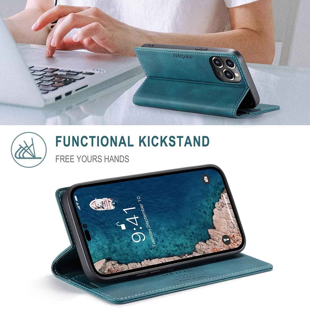 Casos de couro para iphone 14  - Leather Folio Wallet Case avaliação e preço