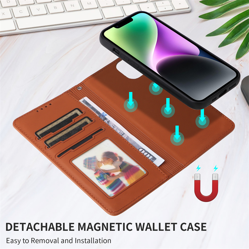 Bethopnice 2 em 1 destacável m - Leather Folio Wallet Case avaliação e preço