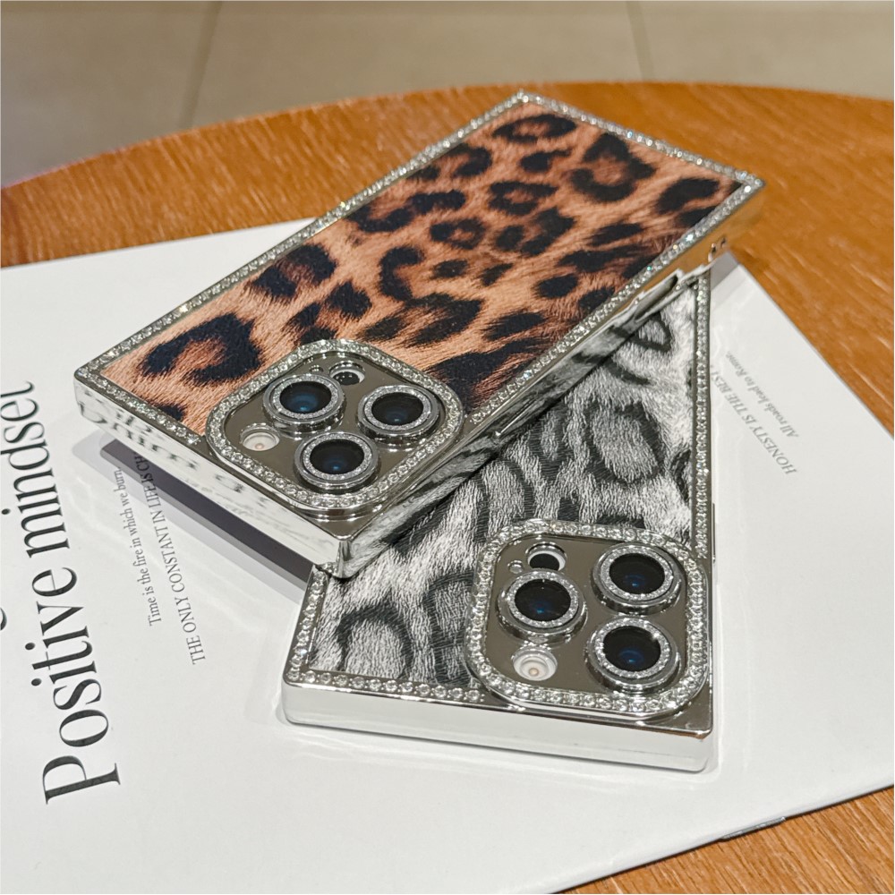 Luxo diamante leopardo impress - Luxury Plating Case avaliação e preço